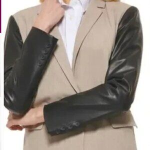 DKNY Mixed Media Tailored Jacket